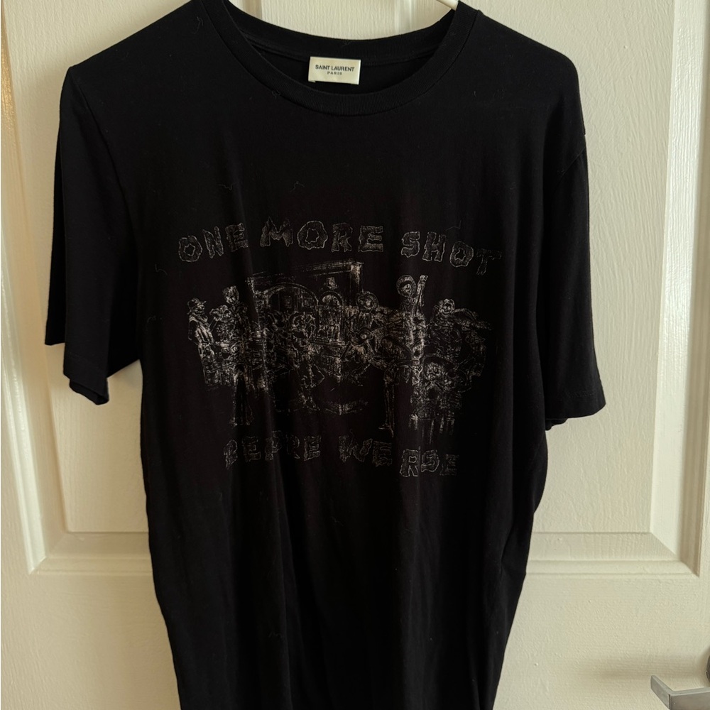 Saint Laurent Black Short Sleeve Tee